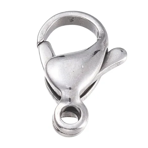 [31501] Karabińczyk ze stali nierdzewnej srebrny 13mm