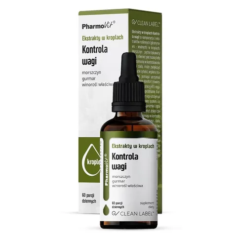 Pharmovit Ekstrakty w kroplach Kontrola wagi suplement diety w kroplach 30ml