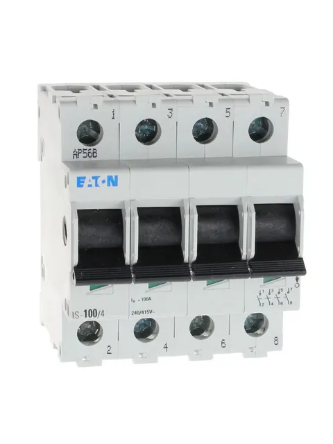 Rozłącznik izolacyjny modułowy 0-1 100A 4P, IS-100/4; 276285, EATON ELECTRIC