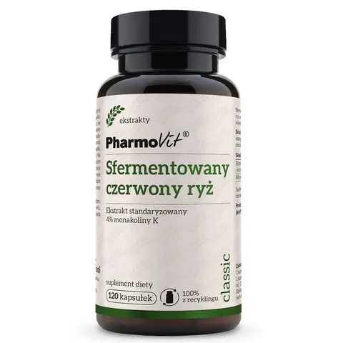 SFERMENTOWANY CZERWONY RYŻ EKSTRAKT 120 KAPSUŁEK - PHARMOVIT (CLASSIC)