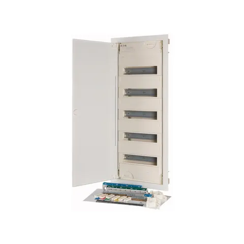 Rozdzielnica modułowa podtynkowa 5x12M (60 modułów) IP30 z tworzywa, drzwi metalowe, superpłaska, KLV-60UPS-S; 302415, EATON ELECTRIC