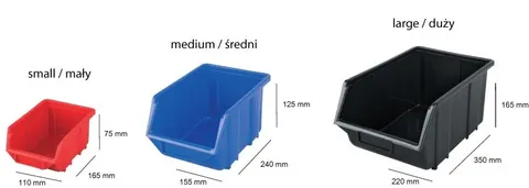 PATROL ECOBOX ŚREDNI CZERWONY 155x240x125mm