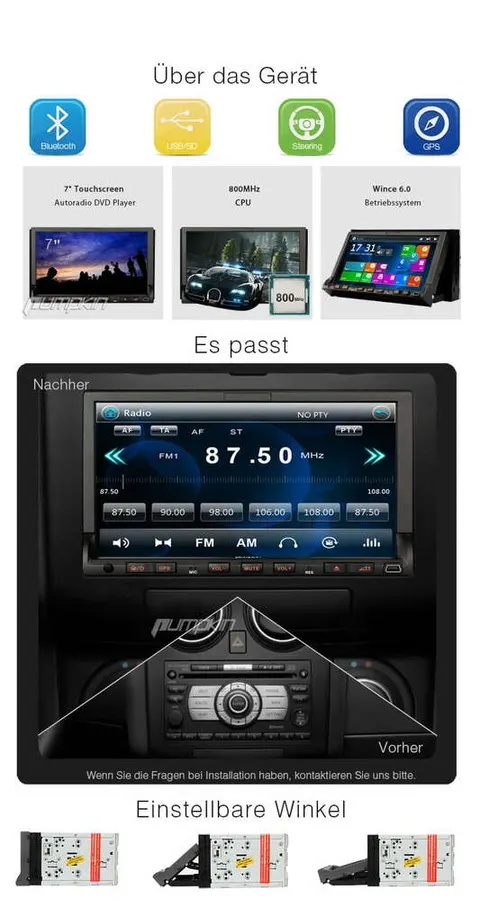 Radio nawigacja GPS dual core 2DIN Windows CE 6.0