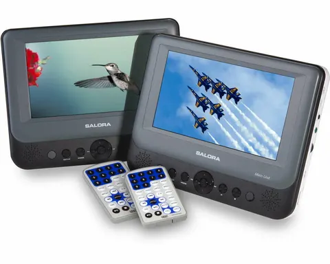 PRZENOŚNE SAMOCHODOWE DVD Salora DVP-7748 Duo+GC