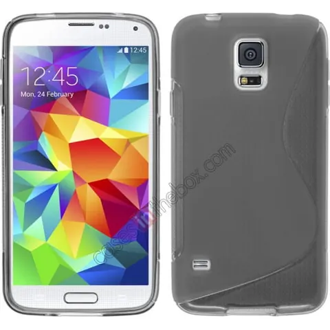 Etui silikonowa TPU dla Samsung galaxy s5 mini - szary