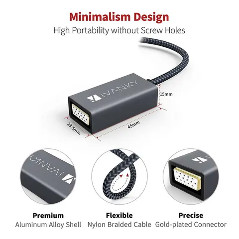 Adapter przejściówka Mini DisplayPort na VGA Mac Apple iVanky