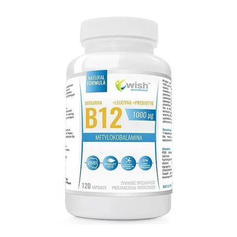 WISH Pharmaceutical Witamina B12 1000mcg Metylokobalamina (120 kap)