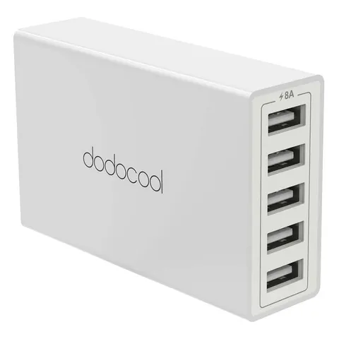 Ładowarka USB Smart Charger Dodocool DA65W 5-portów 2.4A 5V 8A pod 220V