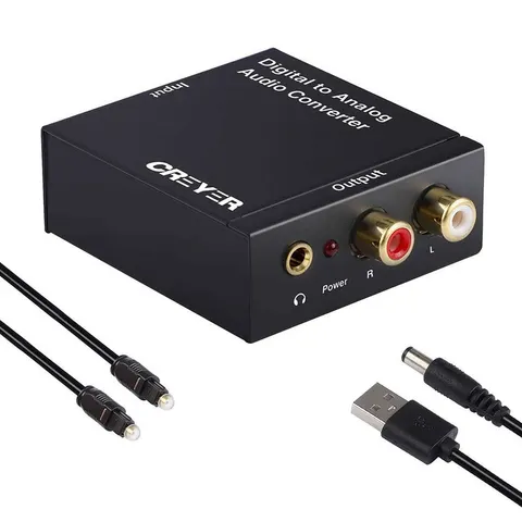 Konwerter optyczny 2xRCA CINCH Creyer DAC SPDIF Toslink
