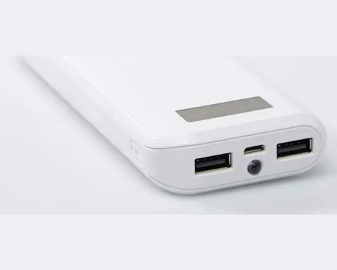 Powerbank Remax proda 20000mah 2 porty USB LED biały