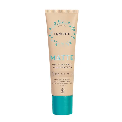 Lumene Matte Oil-Control Foundation SPF20 podkład matujący do twarzy 1 Classic Beige 30ml