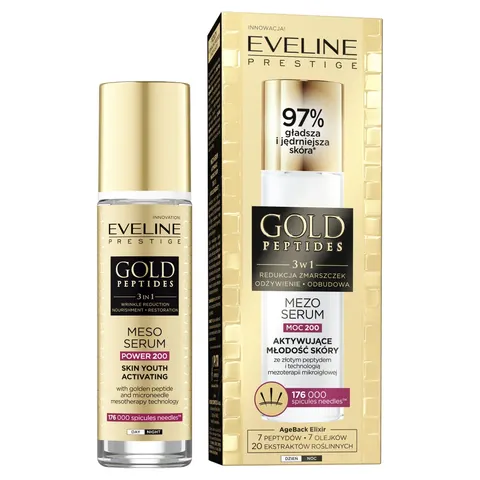 Eveline Cosmetics Gold Peptides mezo-serum aktywujące młodość skóry 30ml