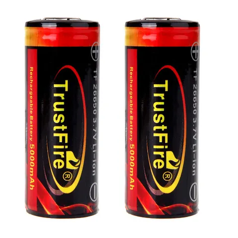 Akumulator litowo-jonowy TrustFire 26650 3.7V 5000mAh H10614 2 sztuki