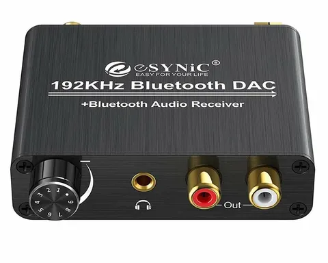 Konwerter przetwornik cyfrowo-analogowy eSynic 192kHz DAC Bluetooth 5.0
