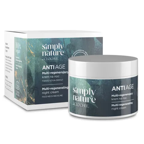 SIMPLY NATURE by Clochee ANTI AGE Multi-regenerujący Krem Na Noc - 50ml