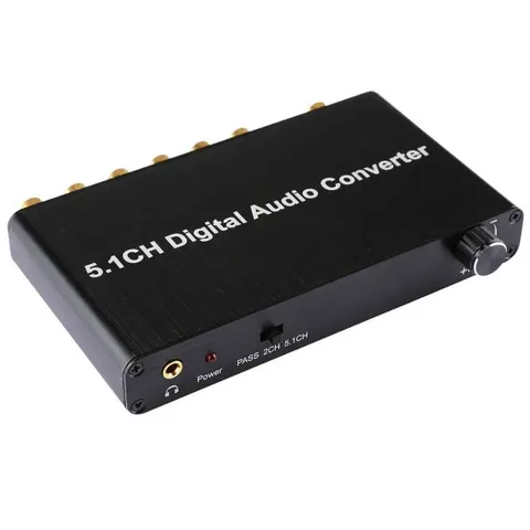 Konwerter DAC dekoder dźwięku 5-kanałowy 5.1 Toslink HDTV 2CH