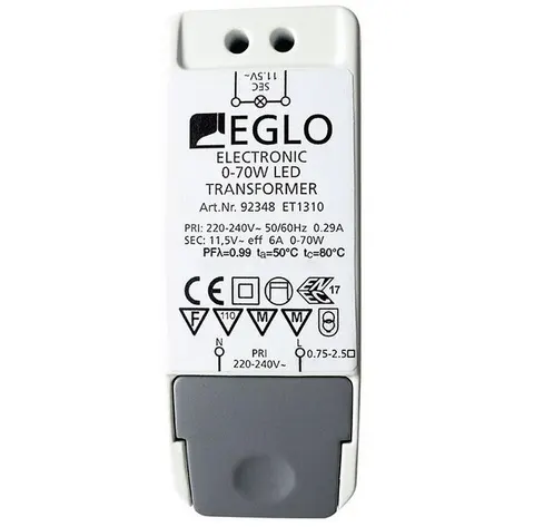 Transformator elektryczny EINBAUSPOT Eglo 70W 230V 11,5V AC