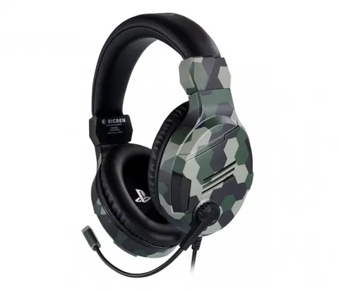 Słuchawki przewodowe nauszne BigBen BB4480Gm do PS4 Camo Green