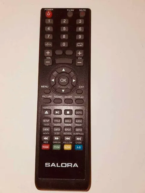 Oryginalny pilot marki Salora do telewizorów czarny