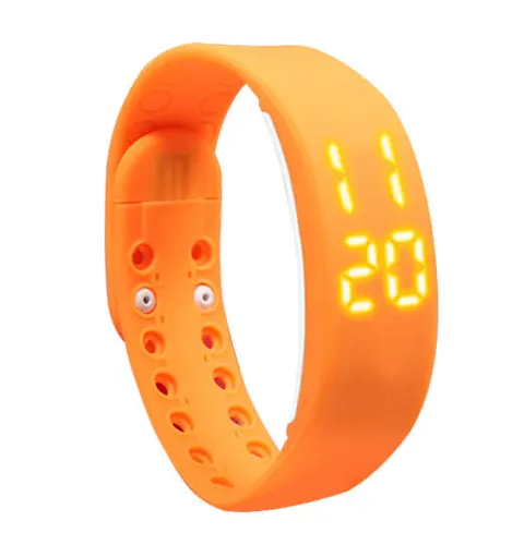 Wielofunkcyjny krokomierz Smartband USB 3D W2 pomarańczowy