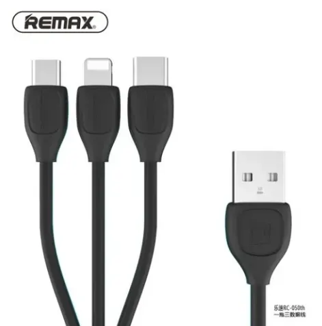 Kabel do transmisji danych i ładowania 3 w 1 Remax RC-050th