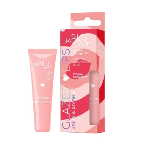 Be Bio Active Cosmetiqs Mind Network Inspire Sp. z o.o. Sp.k. - Glazed Lips naturalny żelowy olejek do ust Creamy Strawberry 10ml