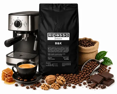 Riposso Exclusive B&K 1kg 100% ARABICA - ŚWIEŻO PALONA