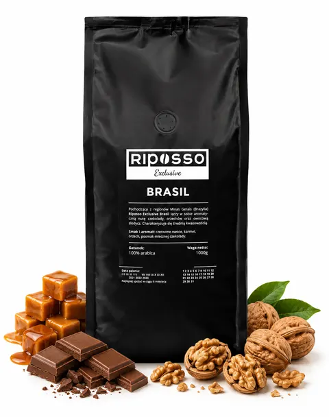 Riposso Exclusive Brasil 1kg 100% ARABICA - ŚWIEŻO PALONA