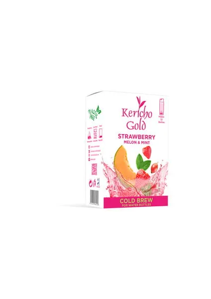 Kericho Gold herbata na zimno 12 piramidek Truskawka, Melon, Mięta