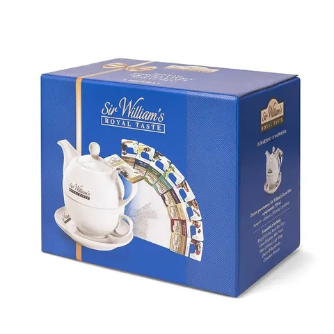 Sir Williams Royal Duo zestaw dzbanek porcelanowy + 8 herbat