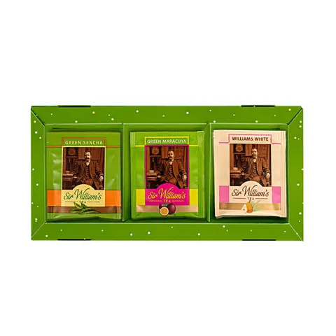 Sir William's Tea Bombonierka mix 15 herbat zielonych i białych