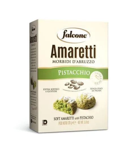 Ciastka Amaretti Pistacchio Falcone 170g - Pistacjowe