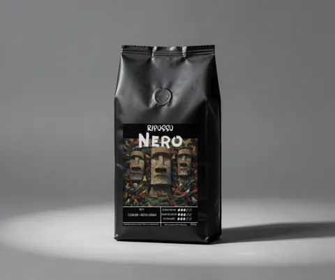 Riposso NERO 1kg kawa ziarnista 50% Arabica 50% Robusta