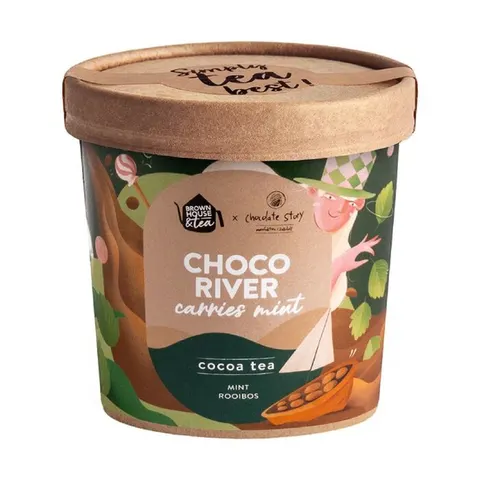 Brown House & Tea Choco River - herbatka z łupin kakaowca z miętą i kokosem 60g