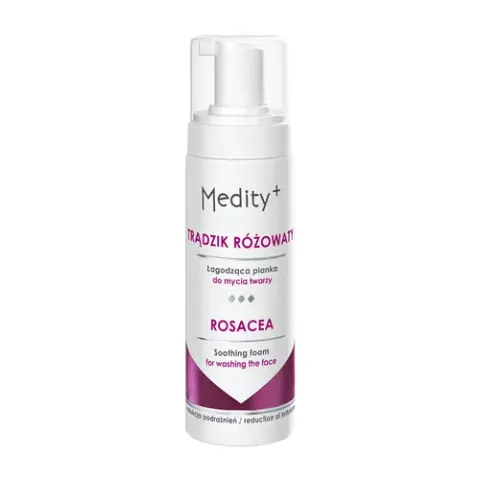 Medity+ Trądzik Różowaty łagodząca pianka do mycia twarzy - 150ml