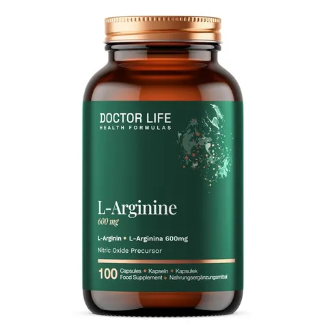Doctor Life L-Arginine 600 mg 100 kapsułek – Krążenie Wydolność Naczynia Krwionośne