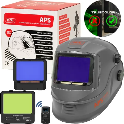 IDEAL APS Expert P33 RC2 F1 GREY MATT - automatyczna przyłbica spawalnicza