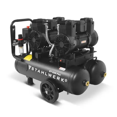 Kompresor bezolejowy Stahlwerk ST-228 Pro - 8 bar | 3,54 KM | 2,6 kW | 22 l