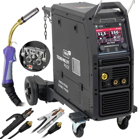 Spawarka migomat Ideal Tecno MIG 377PT Pulse LCD Black Series