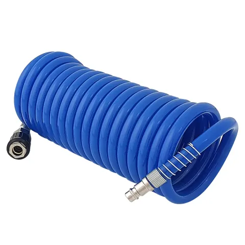 Wąż spiralny PU 8x12mm z szybkozłączem R26 5m