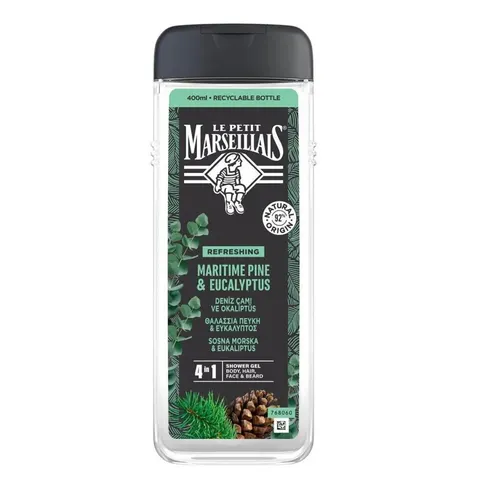 Le Petit Marseillais Żel pod prysznic 4w1 Sosna Morska &amp; Eukaliptus 400ml