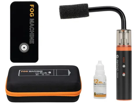 Generator dymu Lensgo Smoke S + płyn do generatora dymu 6 x 12 ml