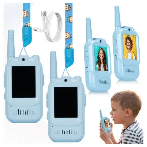 Krótkofalówka wideo Redleaf walkie-talkie WT2 - niebieska,