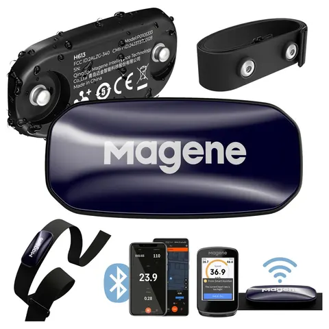 Czujnik Tętna Pas Magene H613 Akumulator Pamięć ANT+ Bluetooth rozmiar M