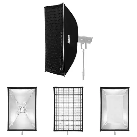 Softbox Prostokątny Newell 60x90 cm Bowens Grid Lampa Modyfikator Światła