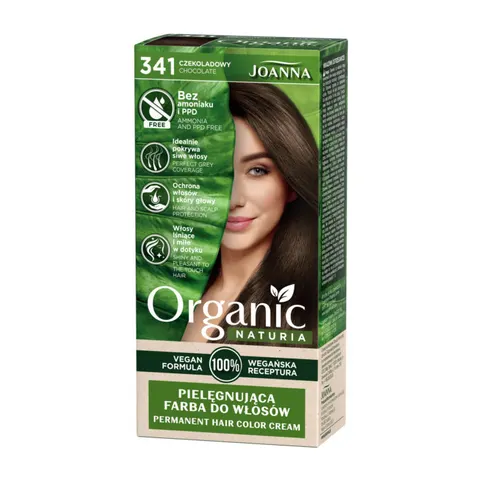 JOANNA ORGANIC Farba do włosów 341 CZEKOLADOWY