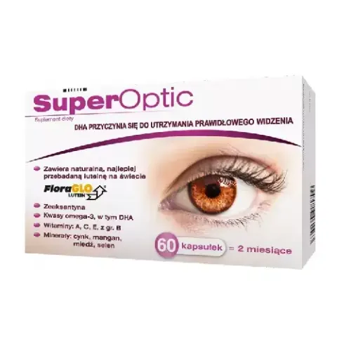 SuperOptic suplement diety ze składnikami wspierającymi prawidłowe widzenie 60 kapsułek