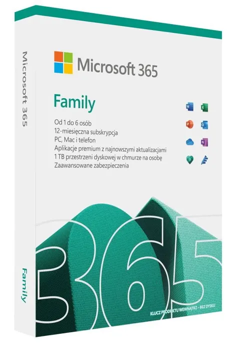 Microsoft 365 Family PL P8 1Y Win/Mac Medialess Box