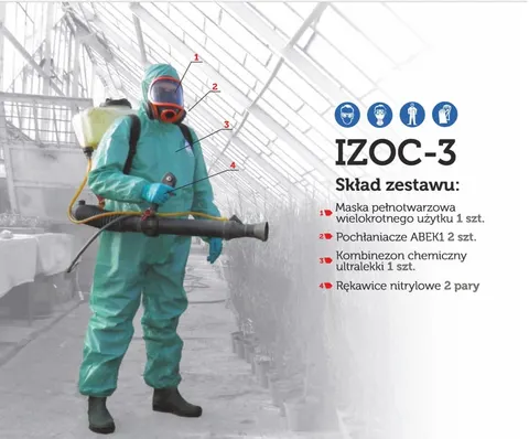 Indywidualny zestaw ochrony chemicznej IZOC-3