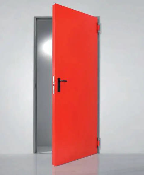 Drzwi techniczne stalowe NINZ "120" 1300x2050mm w murze (bez luzu), płaszczowe, bezprogowe